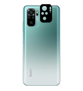 Xiaomi Redmi Note 10 Kamera Lens Koruyucu HD 3D Tempered Glass Cam (Siyah)