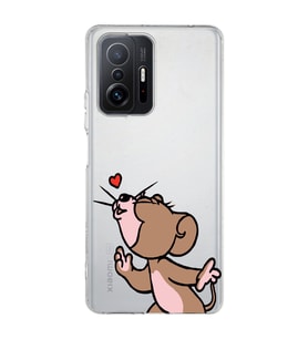 Redmi Mi 11T/Mi 11T Pro Uyumlu Tom ve Jerry Öpücük Desenli Şeffaf Telefon Kılıfı