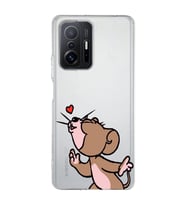 Redmi Mi 11T/Mi 11T Pro Uyumlu Tom ve Jerry Öpücük Desenli Şeffaf Telefon Kılıfı