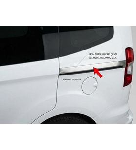 Ford Courier 2014-2023 Arası Krom Sürgülü Kapı Çıtası 2 parça