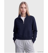 LCW Vision Lacivert Dik Yaka Kadın Sweatshirt