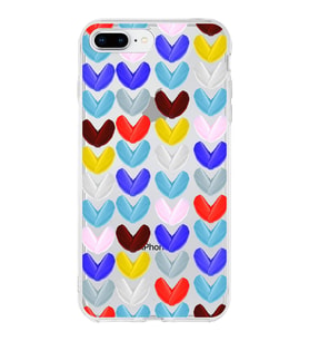 PrintiFy Apple  iPhone 7 Plus ile Uyumlu 1mm Slim Fit Water Color 1 Baskılı Şeffaf  Kılıf
