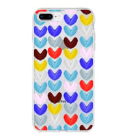 PrintiFy Apple  iPhone 7 Plus ile Uyumlu 1mm Slim Fit Water Color 1 Baskılı Şeffaf  Kılıf