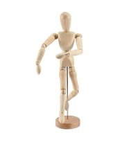 Eskiz Mankeni Ahşap Model 30 cm Manken Modelling (Bej)