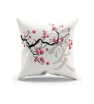 Moud's Çift Tarafı Baskılı Blossom Japan - 4 Desenli Süet Kırlent Kılıfı
