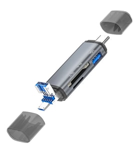 ALLY ADS-307 3 IN 1 USB + Micro USB + Type-c OTG Kart Okuyucu-(5775) - SSSSSS9739-7047