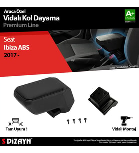 Seat Ibiza ABS Vidalı Kol Dayama Kolçak Siyah 2017 Üzeri A+Kalite