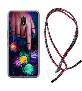 Xiaomi Redmi 8A 8 Pro 9C 9T 10C 11T Pro Kılıf Boyun Asklı Rasta Silikon Finger planet 1740