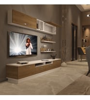 Decoraktiv Trendstyle 5220 Mdf Tv Ünitesi Tv Sehpası - Beyaz Pera (Beyaz - Pera)
