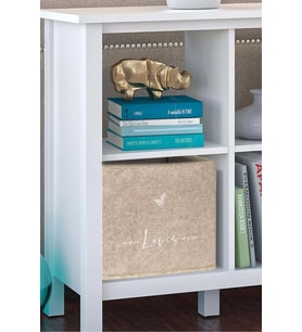 Bej Keçe Raf Organizer 30x30x30 cm, 27 Litre, Düzenleyici Saklama Kutusu