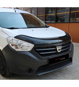Dacia Dokker 2012 - 2020 Ön Kaput Koruyucu Rüzgarlığı Piano Black 3.2 mm Kalın Plastik