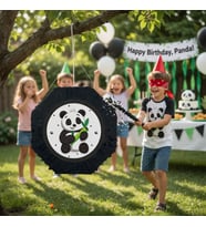 Panda Pinyata 42 cm Sopalı Doğum Günü Parti Oyunu Şeker Doldurulabilir