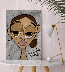 BK Home The Lazy People Collection Hot Girl Tasarımlı Kanvas Tablo-1