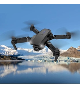 Kameralı Drone 4K Hava Quadcopter 2.4G Kızılötesi Rc Işıklı Katlanabilir Drone Wifi Siyah