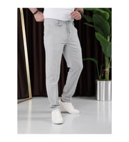 Ütü Gerektirmeyen Gofre Kumaş Jogger Pantolon (Gri)