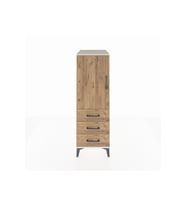 Kronos Dolap 2 Raflı 3 Çekmeceli Tek Kapaklı 44x59x134 Aytaşı-Çam