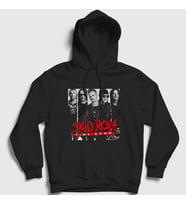 Presmono Unisex Beyaz Time Bomb Skid Row Kapüşonlu Sweatshirt 432903tt (Siyah)