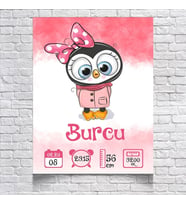 Sevimli Penguen Temalı Yaş Panosu
