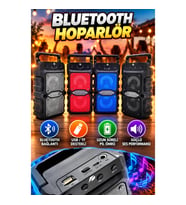 KTS 1096 Bluetooth Hoparlör Çift Çıkışlı Güçlü Ses Kablosuz Taşınabilir Müzik Sistemi