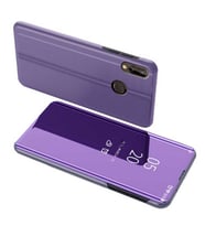 Huawei P20 Lite Aynalı Kapaklı Lüx Kılıf (Mavi)