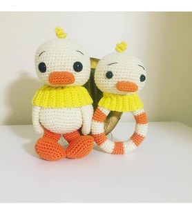 Ördek Set Amigurumi Organik Oyuncak