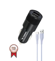 Torima C3 Type-C Siyah Tüm Araçlara Uyumlu Araba Çakmaklık Çift USB Girişli Oto Şarj Aleti Soketi