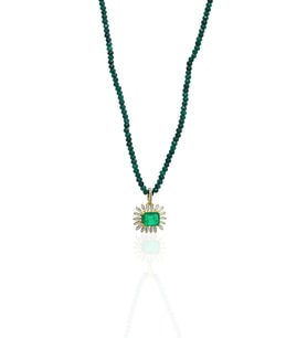 Paraiba Taşlı 925 Ayar Gümüş Aşk Kolyesi 201023065