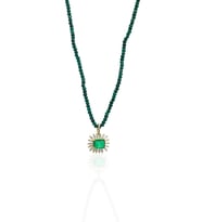 Paraiba Taşlı 925 Ayar Gümüş Aşk Kolyesi 201023065