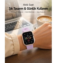 Bluetooth Telefon Görüşmesi, Nabız Ölçümü ve Uyku Takibi Özellikli Akıllı Saat