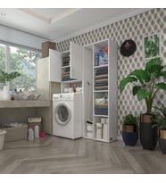 Kenzlife çamaşır makinesi dolabı veronikasüpürge byz 180*126*20 banyo arkalıksız raflı (Karışık)
