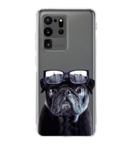 PrintiFy Samsung Galaxy S20 Ultra ile Uyumlu Köpek 3 Kamera Korumalı Şeffaf Kılıf