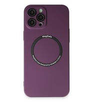 Pilelistore   iPhone 12 Pro Kılıf Jack Magneticsafe Lens Silikon - Mürdüm