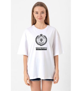 Prison Break Wentworth Beyaz Kadın Oversize Tshirt