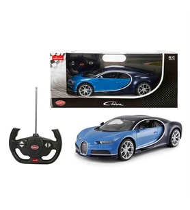 Rastar 1:14 Bugatti Chiron Uzaktan Kumandalı Işıklı Araba Mavi-Siyah