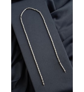 Hematit Doğal Taş Mat Açık Gri Silindir Kesim 3x5mm Dizi [AA]