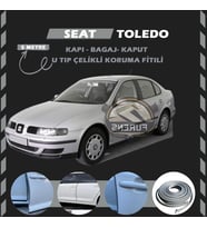 Seat Toledo Oto Araç Kapı Koruma Fitili 5metre Parlak Gri Renk