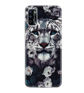 Infınıx Hot 9 Play Kılıf Resimli Desenli Baskılı Silikon Kılıf Flowers Snow Leopard 1335