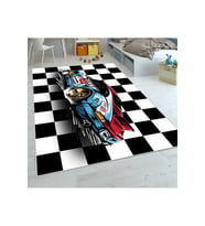 Rovigo Home Dijital Baskı Yıkanabilir Kaymaz Taban Çocuk Halısı RVG4100-SM107 (Siyah)