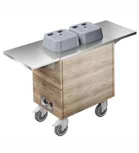 Electrolux Professional Mobil Tabak Dispenseri, Isıtmalı, 2 Silindirli, İki Adet Paslanmaz Çelik Tepsi Kaydırma, Tabak Çapı 180-250 Mm, Y=750 F33HKW