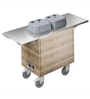 Electrolux Professional Mobil Tabak Dispenseri, Isıtmalı, 2 Silindirli, İki Adet Paslanmaz Çelik Tepsi Kaydırma, Tabak Çapı 180-250 Mm, Y=750 F33HKW