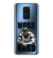 Xiaomi Redmi NOTE 9 Uyumlu Arnold Fitness Tasarımlı Şeffaf Telefon Kılıfı