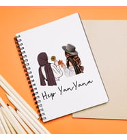 Kız Arkadaş Tesettürlü - Açık ( Hep Yan Yana ) Tasarımlı Defter
