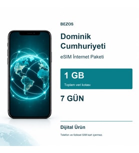 Northcity Dominik Cumhuriyeti eSIM İnternet Paketi 1 GB 7 Gün