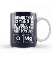 Periodic Table Oxygen And Magnesium's Relationship OMG Kupa Bardak Porselen