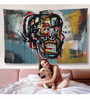 Jean Michel Basquiat'in Untitled Kafatası Duvar Örtüsü-7266