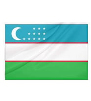 Özbekistan Bayrağı (50x75 cm) (Renksiz)