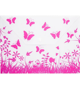 Bigpoint Pembe Kelebek Desenli Çıtçıtlı Dosya Bp236-22