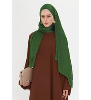 Zümrüt Düz Klasik Şal Turlu Polyester Lüx Janjan 202126_37