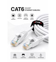 FURY CAT6 Ethernet Kablosu 10 Metre RJ45 LAN İnternet Modem Router Bilgisayar Kablosu