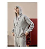 Defacto Relax Fıt Kapüşonlu İçi Yumuşak Tüylü Gri Erkek Hırka D7599AX/GR210